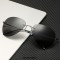 Ultralight Rimless Pilot Folding Hinge Driving Polarized Sunglasses - Gray G15