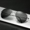 Ultralight Rimless Pilot Folding Hinge Driving Polarized Sunglasses - Gold Pink
