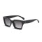 Uv400 Square Frame Vintage Oversized Sunglasses - Double Gray