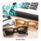 Cat Eye Designed Vintaged Square Retro Sun Glasses - Leopard
