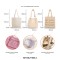Eco Friendly Corduroy Foldable Shopping Casual Shoulder Button Tote Bags - Blue