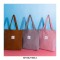 Eco Friendly Corduroy Foldable Shopping Casual Shoulder Tote Bags - Pink