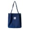 Eco Friendly Corduroy Foldable Shopping Casual Shoulder Button Tote Bags - Blue