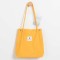 Eco Friendly Corduroy Foldable Shopping Casual Shoulder Button Tote Bags - Yellow
