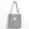 Eco Friendly Corduroy Foldable Shopping Casual Shoulder Button Tote Bags - Gray