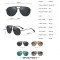 Vintage TRIPP TR90 Style Polarized Pilot Sunglasses - Black Gray