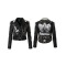 Rivet Decorated Spring & Autumn Punk Jackets Coats - Black