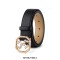 Brass with Rhinestones Saffiano Leather Belt - Gold