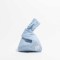 Japanese Mini Wrist Knot Corduroy Foldable Shopping Bags - Light Blue