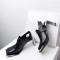 Square Toe Metal Strange Heels Leather Slingback Pumps Sandals