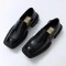 Vintage Square Toe Chunky Heels Casual Derby Loafers - Black