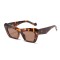 Cat Eye Designed Vintaged Square Retro Sun Glasses - Leopard