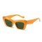 Cat Eye Designed Vintaged Square Retro Sun Glasses - Orange