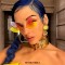 Colorful Dragonfly Rimless Party Festival Hippie Style Sunglasses - Transparent