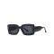 UV400 Thick Frame Square Retro Fashion Sunglasses - Black