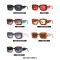 UV400 Thick Frame Square Retro Fashion Sunglasses - Beige Tan