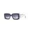 UV400 Thick Frame Square Retro Fashion Sunglasses - Double Gray