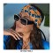 UV400 Thick Frame Square Retro Fashion Sunglasses - Beige Blue