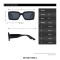 UV400 Thick Frame Square Retro Fashion Sunglasses - Black