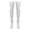 Shiny Transparent Elastic Long Ice Cream Print Stockings - White