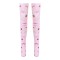 Shiny Transparent Elastic Long Strawberry Print Stockings - Pink