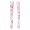 Shiny Transparent Elastic Long 8bit Arcade Anime Print Stockings - Pink