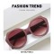 Irregular Polygon Women Summer Sun Glasses - Stripped Pink