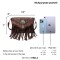 Multi-functional Designer Smooth Fringes Handbag - LightPink Flock