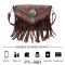 Multi-functional Designer Smooth Fringes Handbag - LightPink Flock