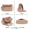 Multi-functional Designer Smooth Fringes Handbag - LightPink Flock