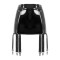 High Waist Wetlook Sexy Rave Costume Short Pants with Garters - Black