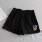 Gothic Style Skull Print Short - Black Synthetic Knitted Fabric