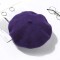 Autumn Winter Trend Wool Paris French Berets Hats - Dark Purple