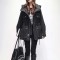 Oversized Waterproof Windbreaker Hood Coats - Black