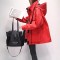 Oversized Waterproof Windbreaker Hood Coats - Red