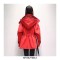 Oversized Waterproof Windbreaker Hood Coats - Red