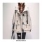 Oversized Waterproof Windbreaker Hood Coats - White