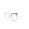 Optical Prescription Eyeglasses Retro Round Frame Anti Blue Light Glasses - White