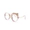 Optical Prescription Eyeglasses Retro Round Frame Anti Blue Light Glasses - Transparent Tea
