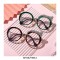 Optical Prescription Eyeglasses Retro Round Frame Anti Blue Light Glasses - Transparent