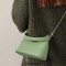 Luxury Crossbody Trendy Chain Decorated Purses Shoulder Handbag - Light Green