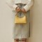 Luxury Crossbody Trendy Chain Decorated Purses Shoulder Handbag - Yellow