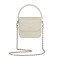Crossbody Shoulder Chain Straps Handbag Luxury Lunch Bag  - Beige