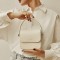 Crossbody Shoulder Chain Straps Handbag Luxury Lunch Bag  - Beige