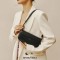 Saddle Style Elegant Well Shape Purses Handbags Bag - Black