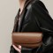 Saddle Style Elegant Well Shape Purses Handbags Bag - Brown