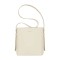 Crossbody Shoulder Bag Round Bucket Shape Soft Small Tote Bags - Beige