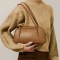 Large Capacity Stylish Shoulder Boston Style Bag - Brown