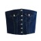 Street Summer Style Crop Chest Denim Sleeveless Over Top - Navy Blue