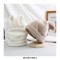 Soft Knitted Cute Anime Warm Short Plush Winter Bunny Hats - Beige